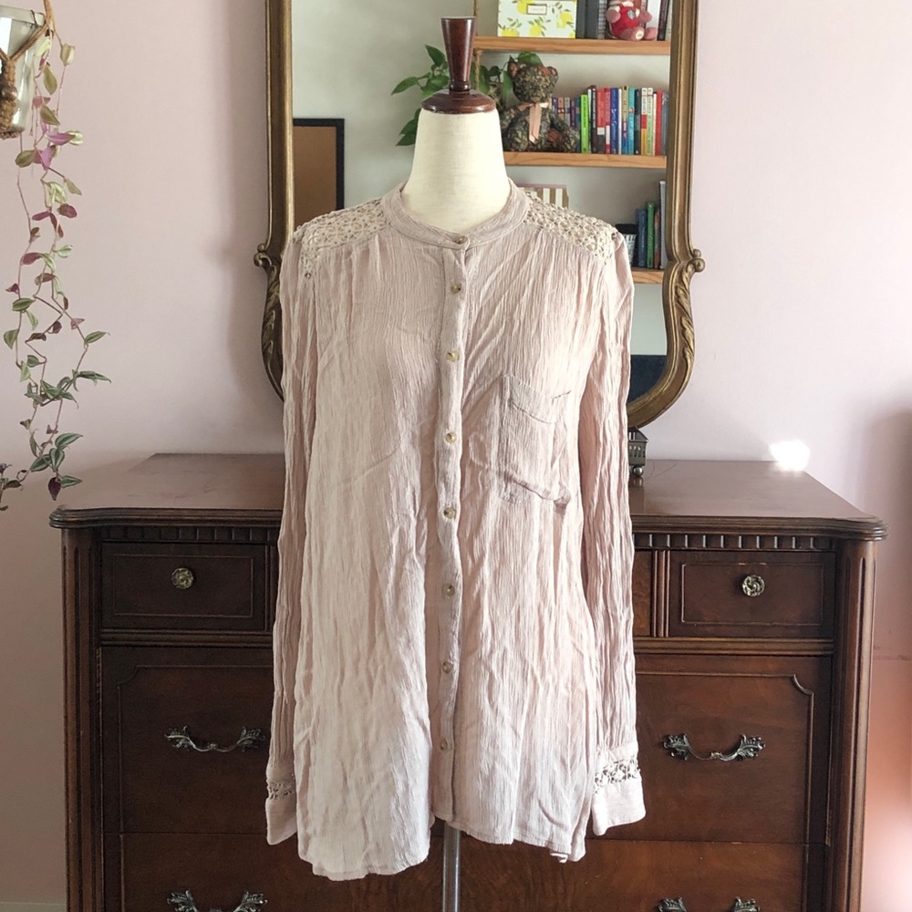 Free People Button-Down Top